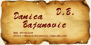 Danica Bajunović vizit kartica